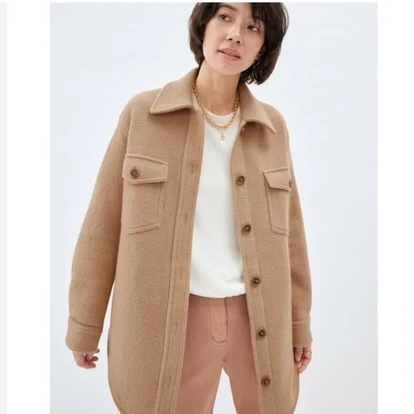 Aritzia - Ganna Shirt Jacker, Wilfred Free - Chasm, Small - Picture 1 of 4